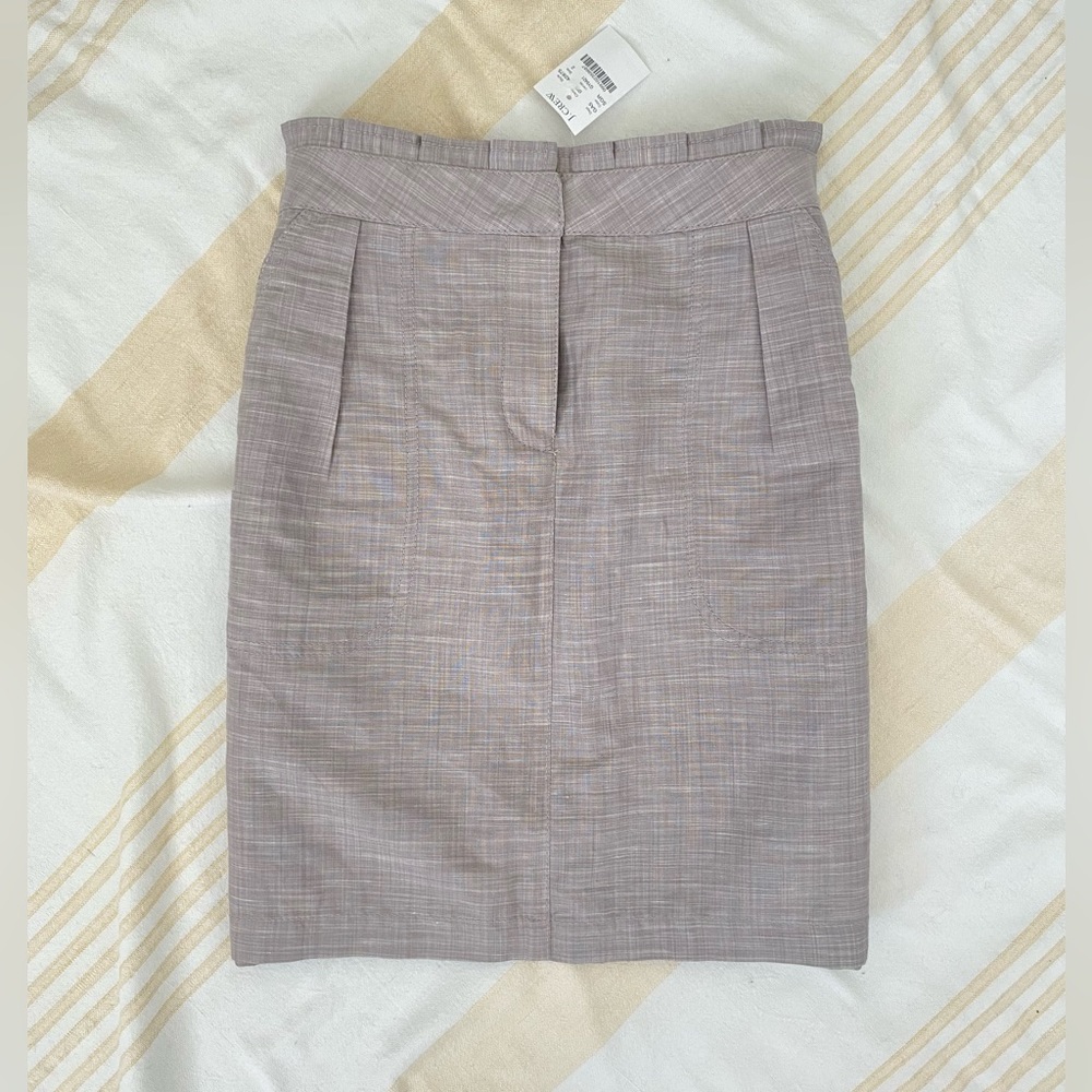 J. Crew NWT Comfy Pocket Heathered Playa Skirt in Smoky Sand SZ 2